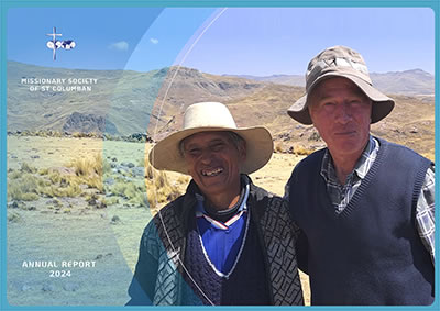 Fr. Joe Ruys and a local woman in Peru