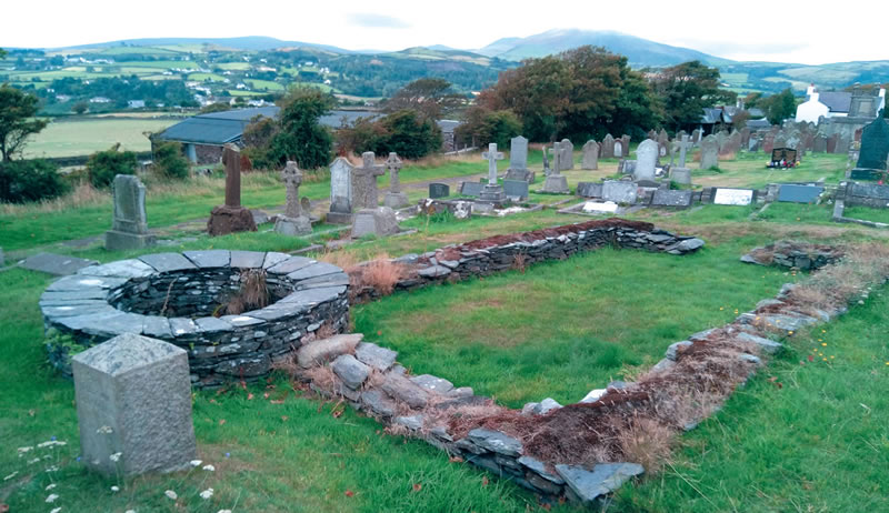 Remains of an ancient "Keeill", part of the former Celtic monastery of St. Maughold