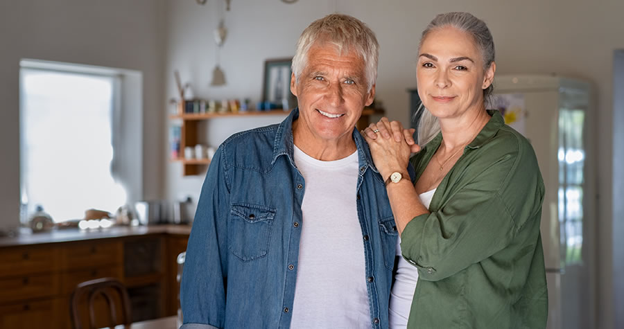 Couple in their dining room