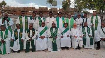 Priests attending the retreat in Tarawa