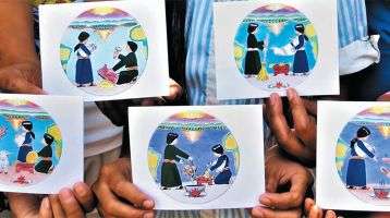 Christmas cards created by Subanen artists