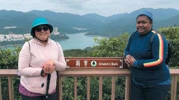 Columban Lay Missionaries Vida (left) and Sai