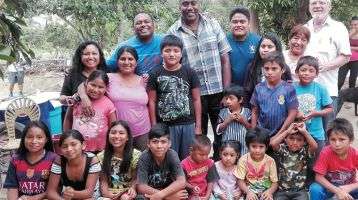 Columban seminarian Aminiasi and friends in Peru