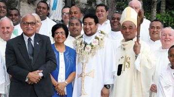 President and Mrs. Konrote with the ordination group