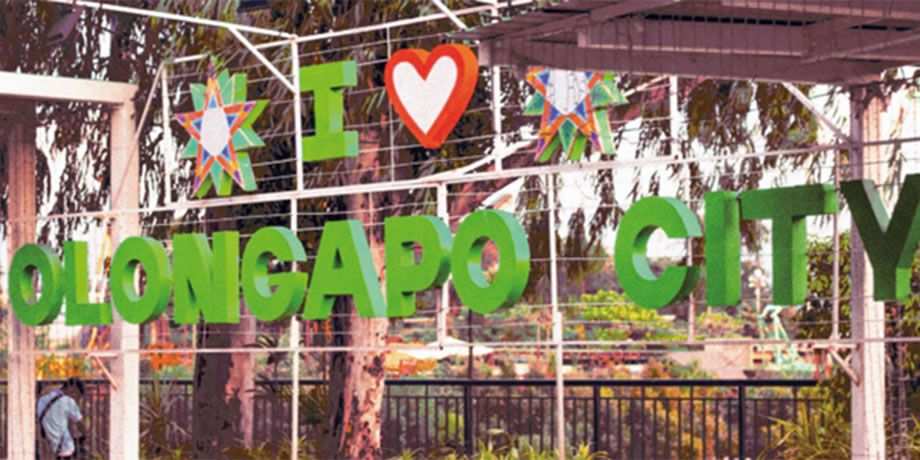 Sign reading: I love Olongapo City
