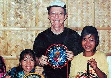 The "original" crafters and Fr. Vinnie in 2001