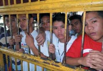 illegally jailed children in the Philippines